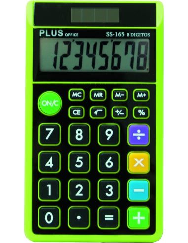 Calculadora Plus Office Ss 165 Negro/Verde