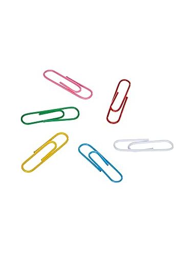 Caja 100 clips nº2 colores surtidos 32 mm