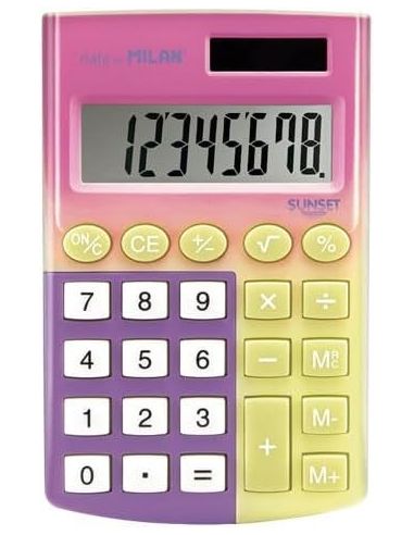 Calculadora Pocket Milan 8 Digitos Sunset Edition