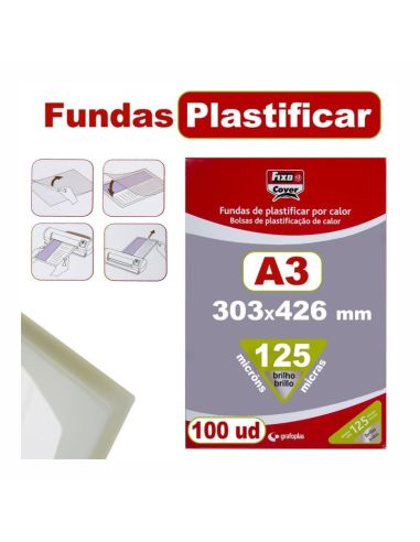 Fundas Plastificar A3 100 Uds 125 Micras