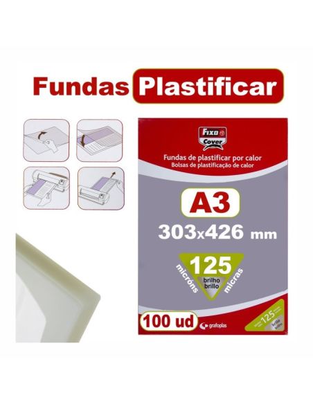 Fundas Plastificar A3 100 Uds 125 Micras