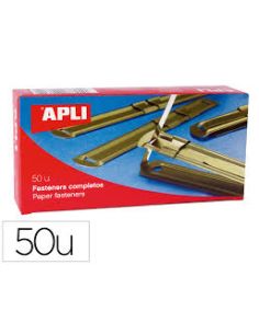 Caja 50 Fástener Dorados Completos