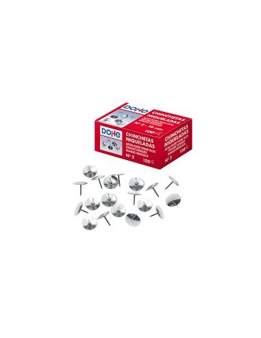 Chinchetas dohe niqueladas nº2 caja 100 uds