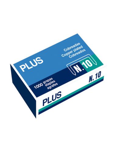 Grapas Plus Office 10 Cobreadas 1000Ud/Caja