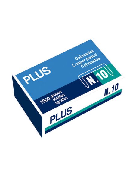 Grapas Plus Office 10 Cobreadas 1000Ud/Caja