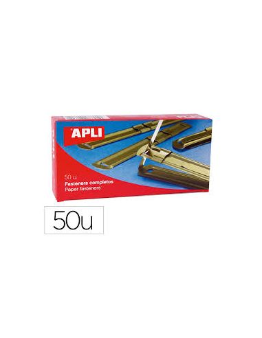 Caja Fastener Apli Metalicos Completo Dorado Caja 100 Uds