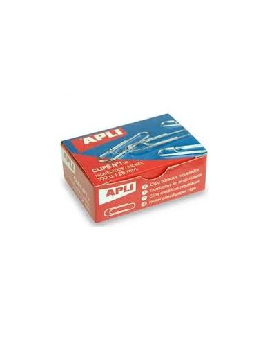 Caja 100 Clips Nº3 Niquelados 42 Mm