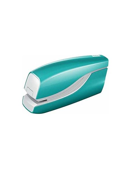 Grapadora Petrus Electrica E-310 Wow Turquesa Metalizado Capacidad 12 Hojas Usa Grapa Nº 10