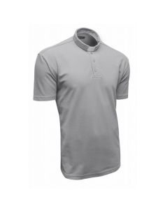 Polo Sacerdotal algodón Manga Corta Gris claro XXL