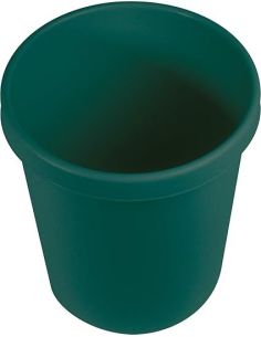 Papelera Cerrada 18 Litros Verde Opaca Pp Reciclado