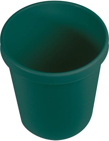 Papelera Cerrada 18 Litros Verde Opaca Pp Reciclado