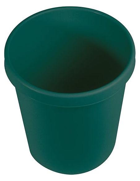 Papelera Cerrada 18 Litros Verde Opaca Pp Reciclado