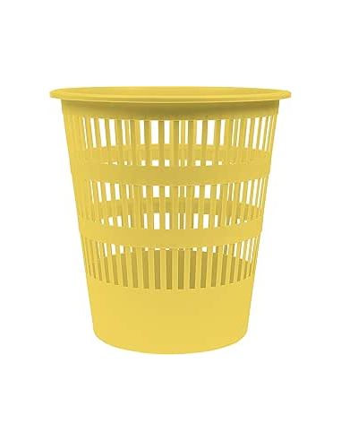 Papelera Plastico Faibo 14 Litros Amarilla 310X280 Mm