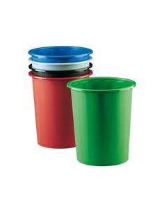 Lote 6 Papelera Plastico Faibo 14 Litros 310X280 Mm Cerrado Colores Surtidos