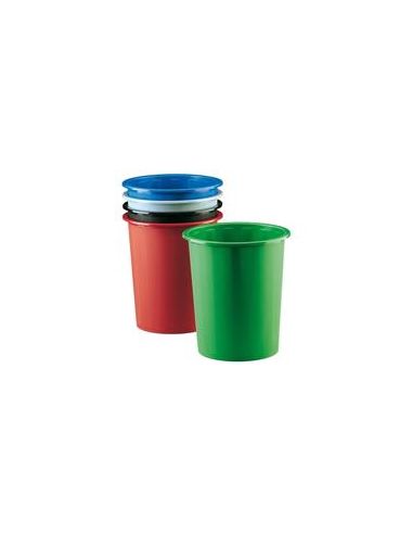 Lote 6 Papelera Plastico Faibo 14 Litros 310X280 Mm Cerrado Colores Surtidos