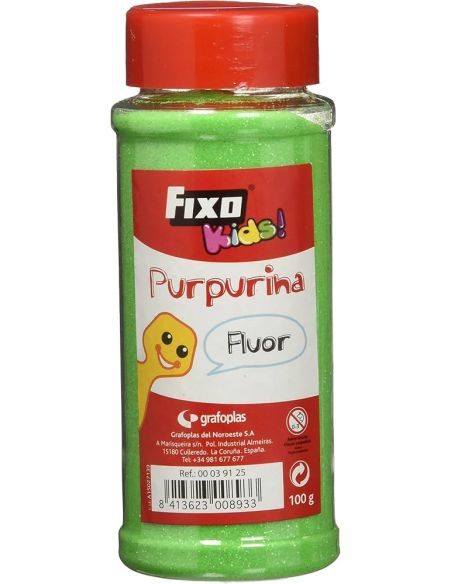Purpurina Verde Fina Bote 100 Gramos Con Dosificador