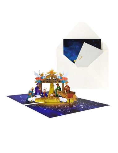Postal Navidad Pop Up Card Christmas Nativity