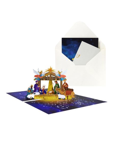 Postal Navidad Pop Up Card Christmas Nativity