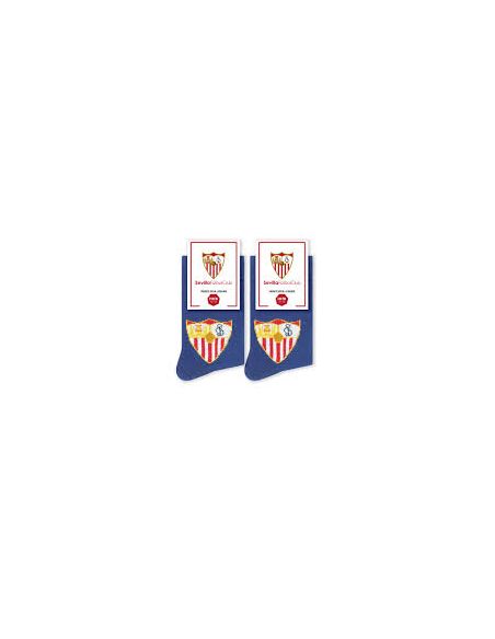 Calcetines Niños Sevilla Escudos Azul Talla 31/35
