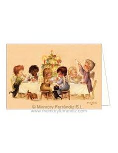Christma Mesa De Angelitos + Sobre (12X17) Ferrándiz