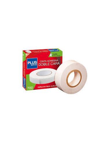 Cinta Adhesiva Doble Cara Plus Office 19Mm X 10M
