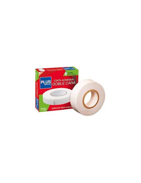 Cinta Adhesiva Doble Cara Plus Office 19Mm X 10M