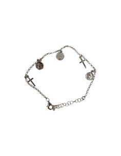 Pulsera Plata Ley S.Benito 8Mm Cruces C/Caja