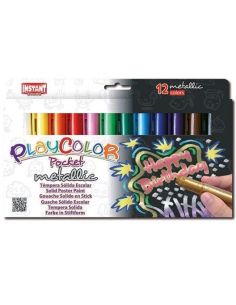 Estuche Playcolor Pocket Metallic 12 Colores 5 Gr.