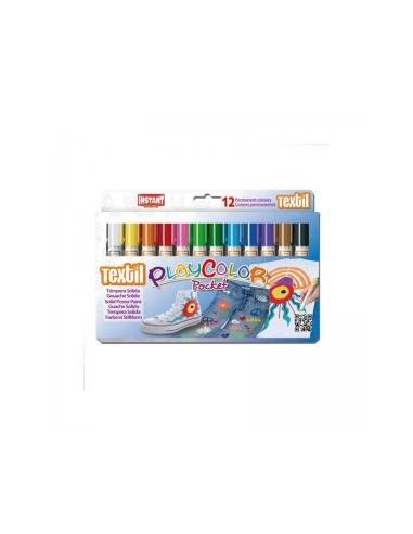 Estuche Playcolor Pocket Textil 12 Colores 5 Gr.