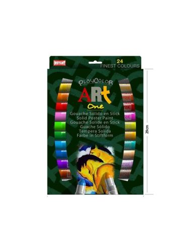 Estuche 24 Playcolor Art One Gouache Solido Stick 10Gr