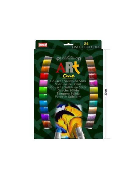 Estuche 24 Playcolor Art One Gouache Solido Stick 10Gr