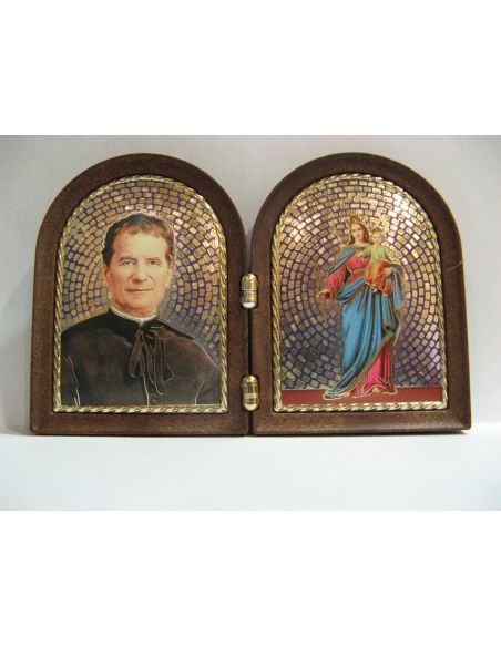 DIPTICO MARÍA 11X7,5CM AUXILIADORA - D.BOSCO