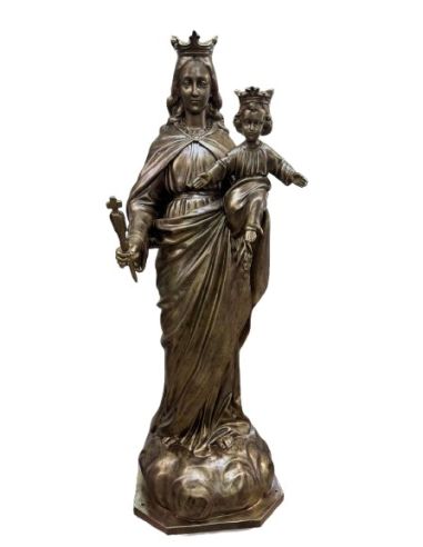 Maria Auxiliadora 140cm fibra de vidrio para exterior color bronce