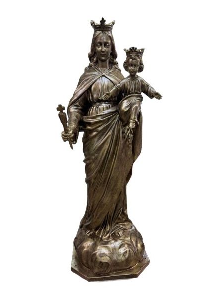 Maria Auxiliadora 140cm fibra de vidrio para exterior color bronce