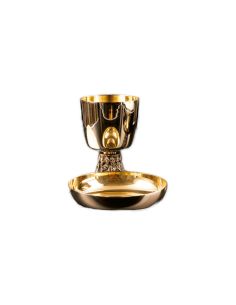 Copón Baño Plata Y Oro 15Cm Diam.