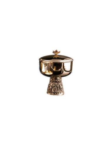 Copón 12 Apóstoles Baño Oro 15Cm Con Patena