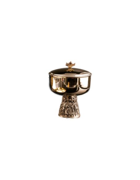 Copón 12 Apóstoles Baño Oro 15Cm Con Patena