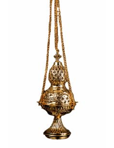 Incensario Dorado H 18 Cm