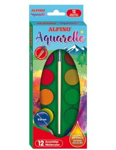 Estuche 12 Acuarelas Alpino