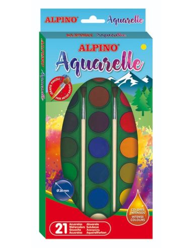 Estuche 21 Acuarelas Alpino