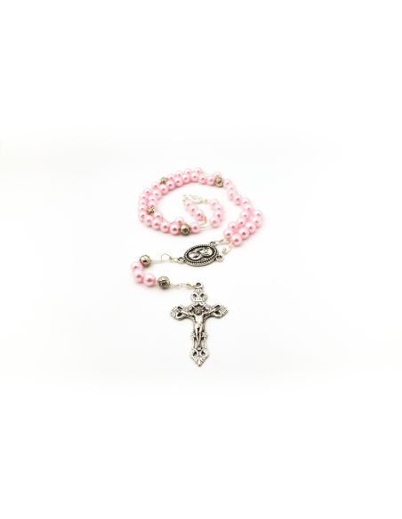 Rosario Ave Maria Collar Color Rosa