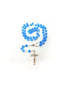 Rosario Cristal Azul Claro 8 mm