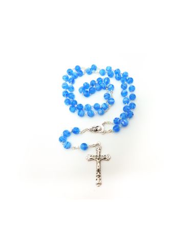 Rosario Cristal Azul Claro 8 mm