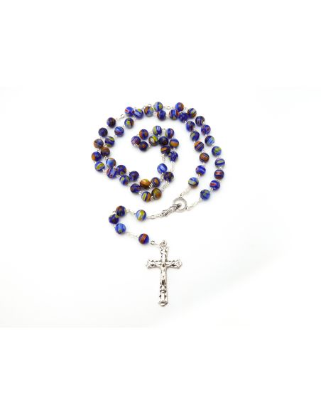 Rosario Cristal Azul Oscuro 8 mm