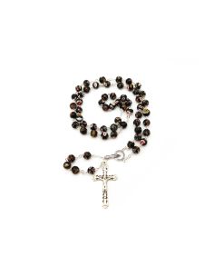 Rosario Cristal Negro 8 mm