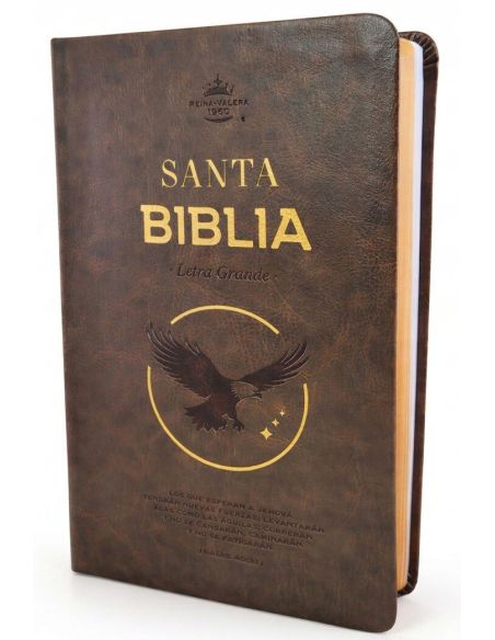 Biblia obsequios y premios RVR60. Letra Grande.Edición Águila color moka.