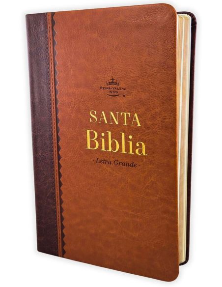 Biblia obsequios y premios RVR60. Letra Grande.Edición Bicolor Café.
