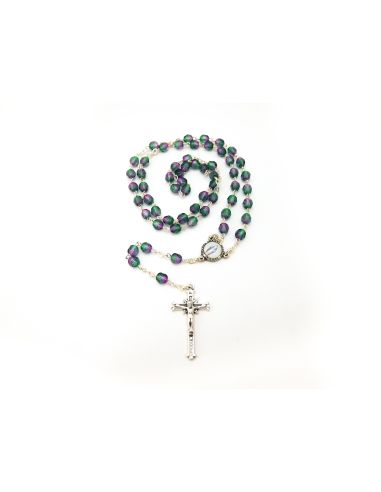Rosario Cristal Morado Pequeño Inmaculada