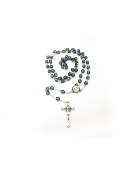 Rosario Cristal Morado Pequeño Inmaculada