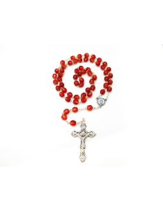 Rosario Cristal Rojo Inmaculada